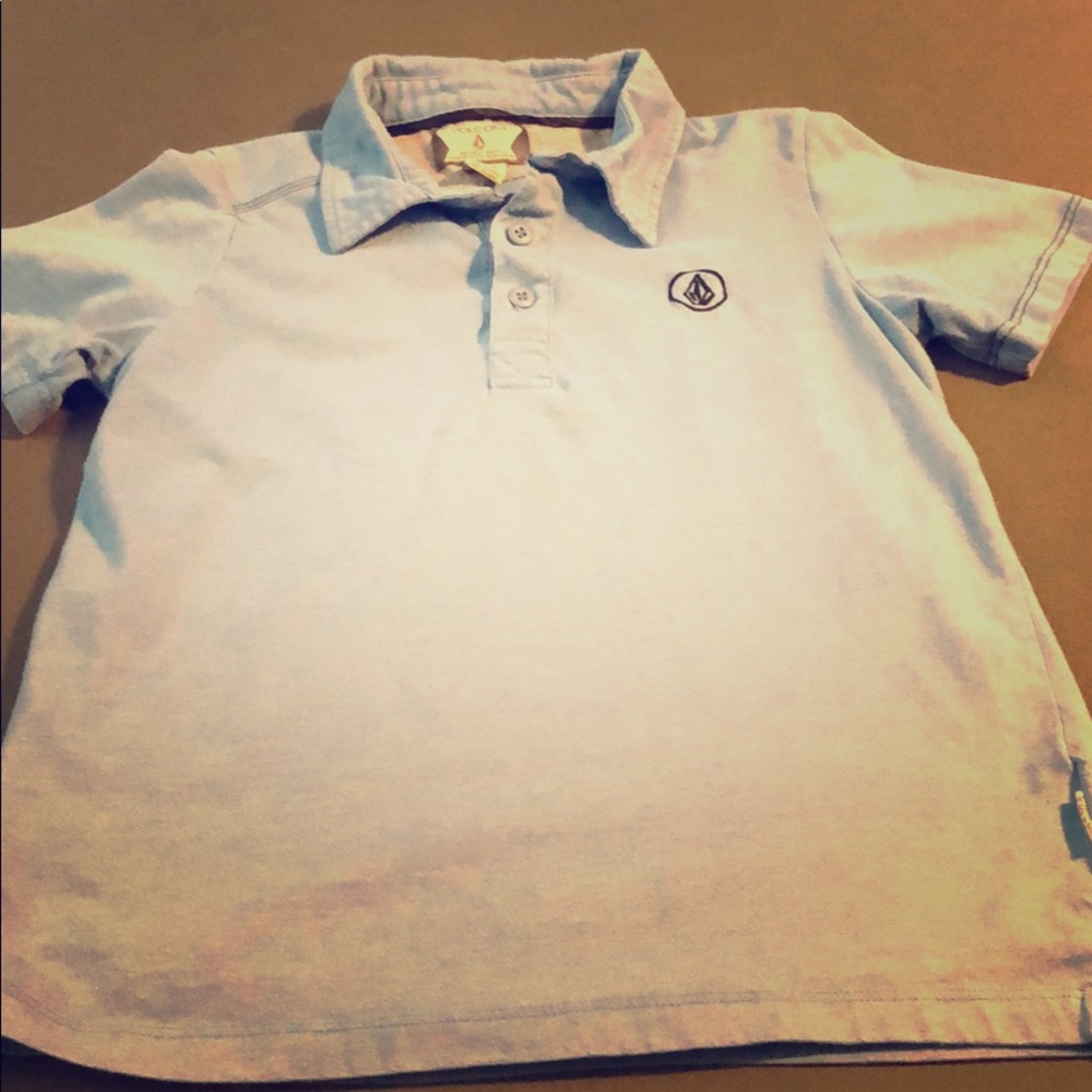 Volcom Button Boy Polo Shirt SZ 7